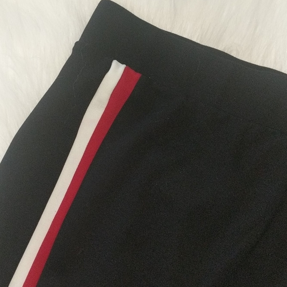 TORRID Straight Black Skirt Red White Stripe - Picture 2 of 5